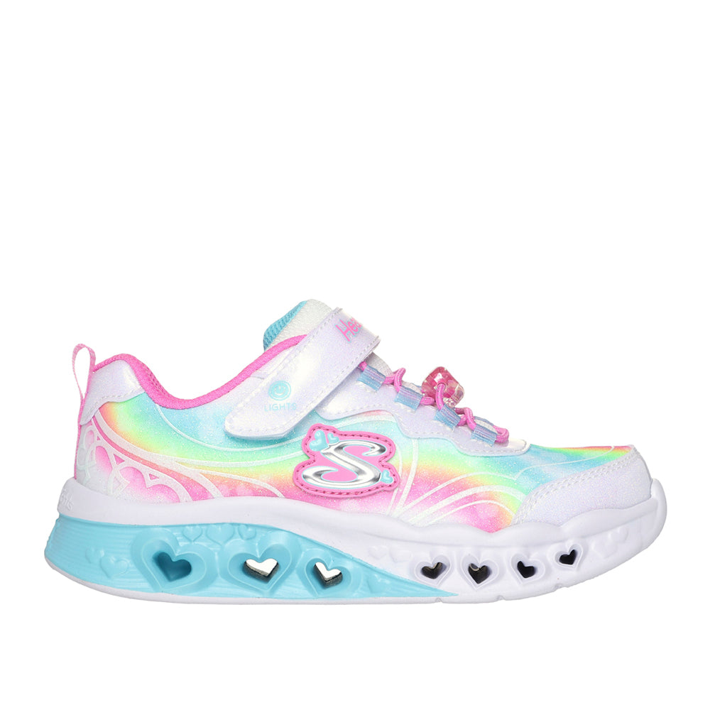 Sneakers Skechers Flutter Heart Lights - Groovy Bambina - Bianco