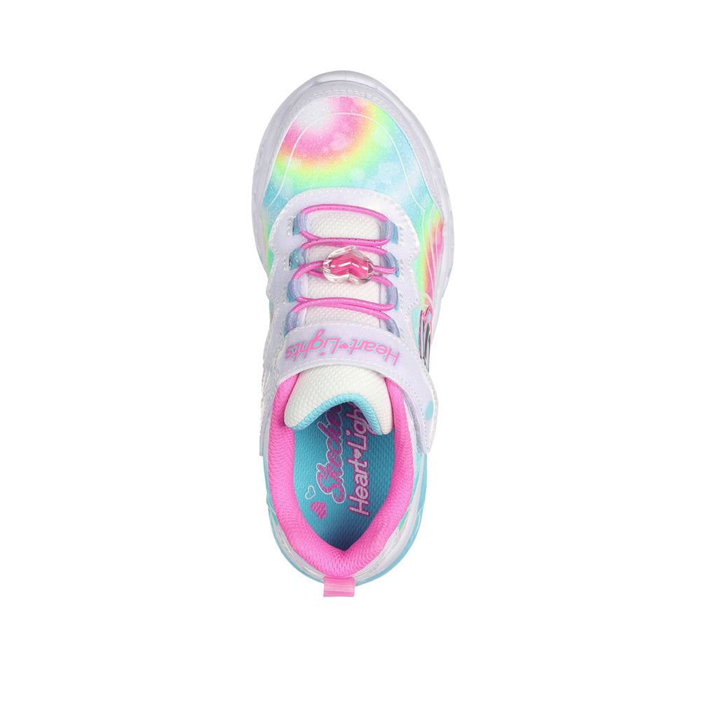 Sneakers Skechers Flutter Heart Lights - Groovy Bambina - Bianco