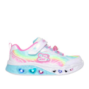 Sneakers Skechers Flutter Heart Lights - Groovy Bambina - Bianco