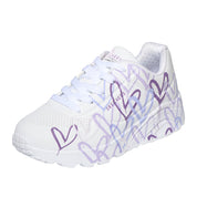 Sneakers Skechers Uno Lite - Spread The Love Bambina - Bianco
