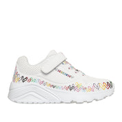 Sneakers Skechers Uno Lite - Heart Craze Bambina - Bianco