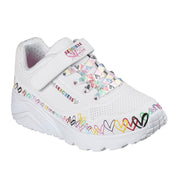 Sneakers Skechers Uno Lite - Heart Craze Bambina - Bianco