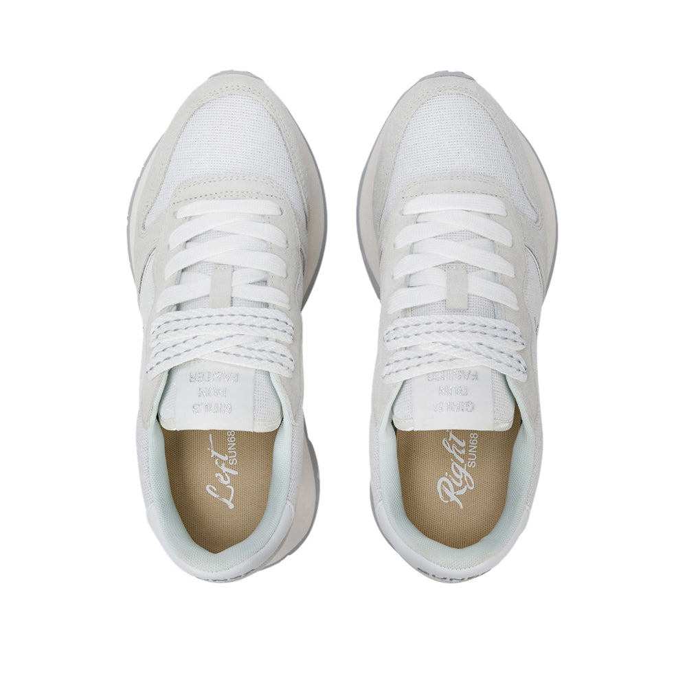 Sneakers Sun68 Ally Glitter Donna - Bianco