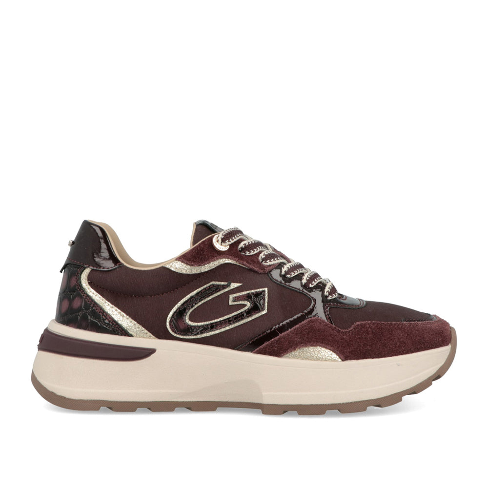 Sneakers Guardiani Levante Cocco Donna - Bordeaux
