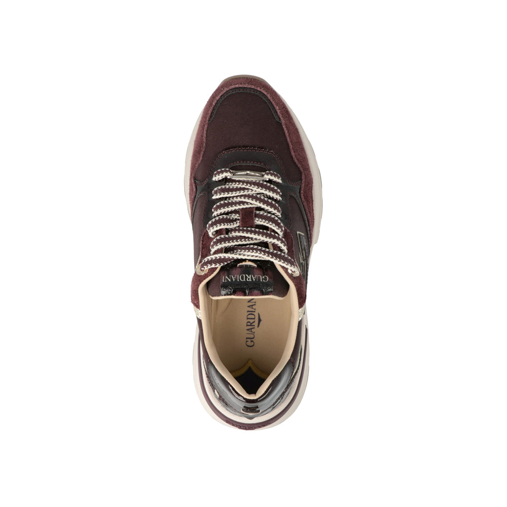 Sneakers Guardiani Levante Cocco Donna - Bordeaux