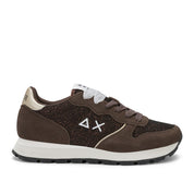 Sneakers Sun68 Ally Glitter Textile Donna - Marrone