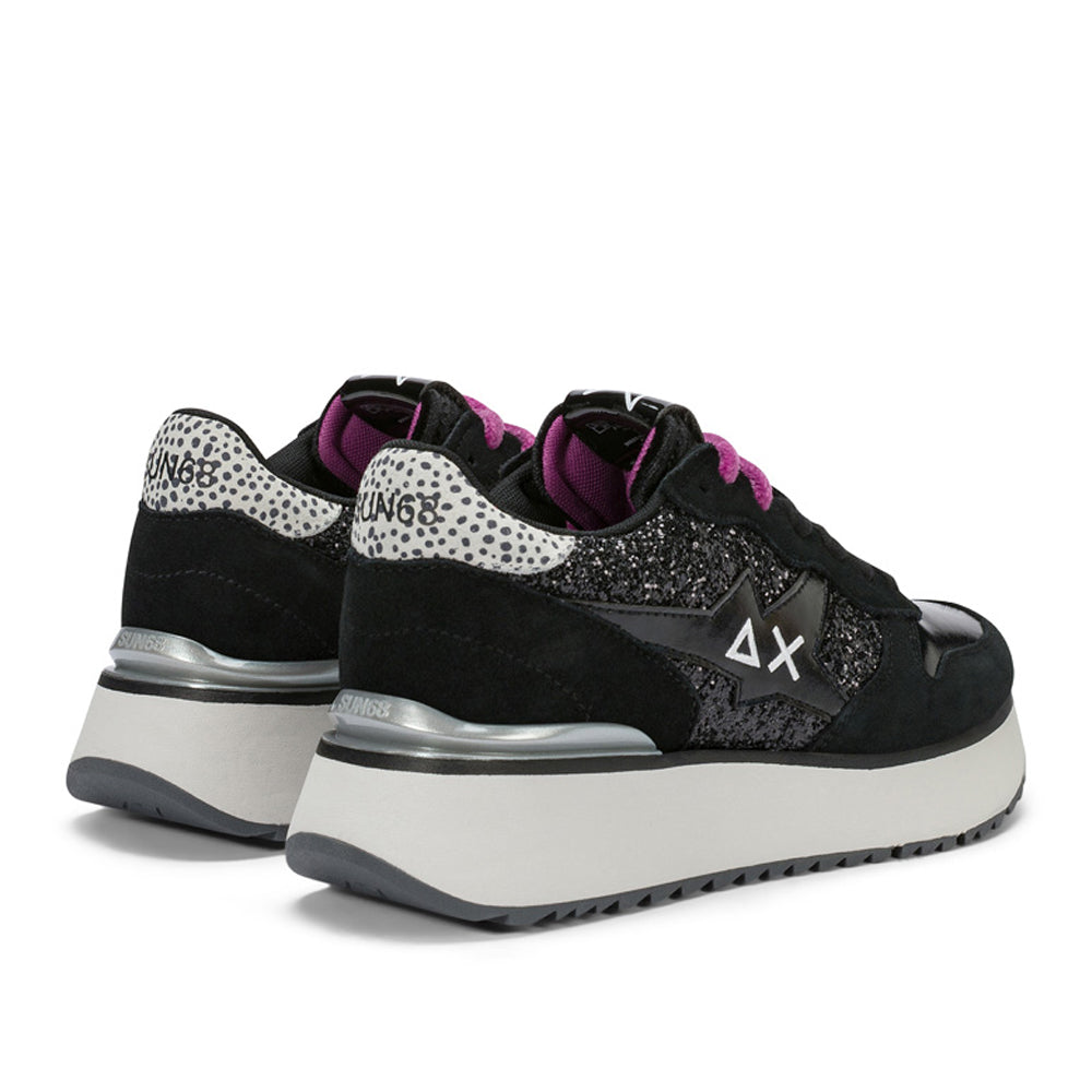 Sneakers Sun68 Big Stargirl Glitter Donna - Nero