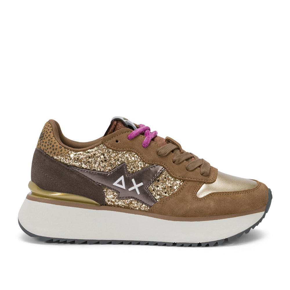 Sneakers Sun68 Big Stargirl Glitter Donna - Oro