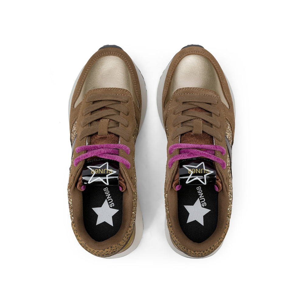Sneakers Sun68 Big Stargirl Glitter Donna - Oro