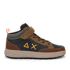 sneakers sun68 boys genius midi bambino marrone 606912